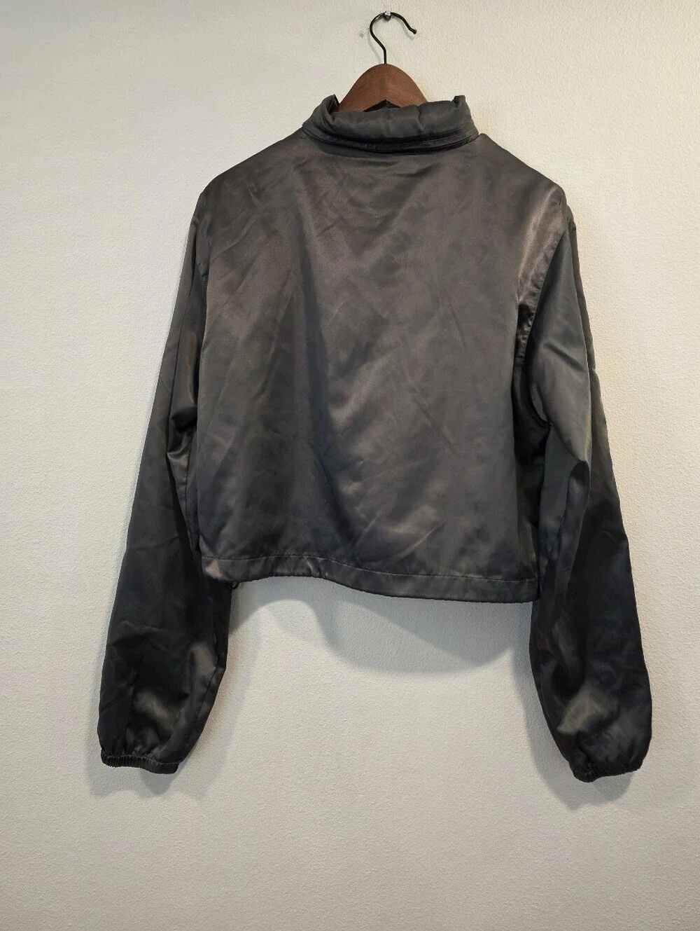 Skims Utility Sport Zip Up Jacket in Gunmetal